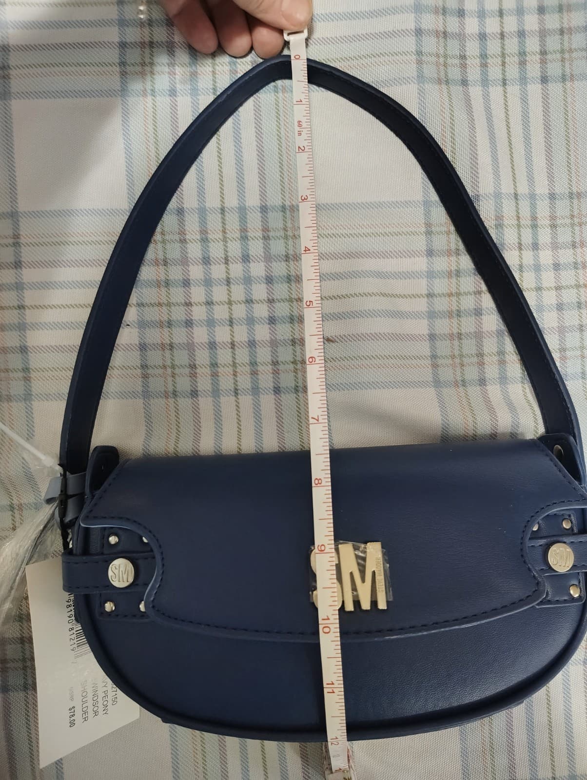 New Steve Madden Navy Peony BWINDSOR Shoulder Bag - Thumbnail 13