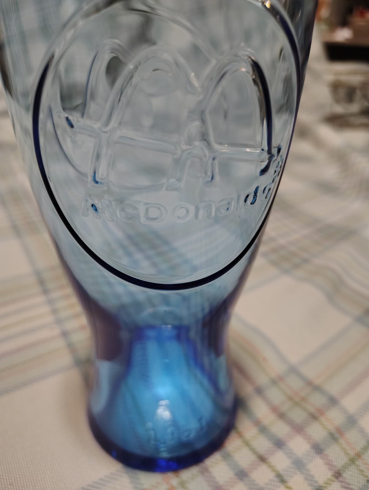 Vintage 1961 Blue Glass McDonald 16oz Retro Collector Drinking Glass - Thumbnail 4