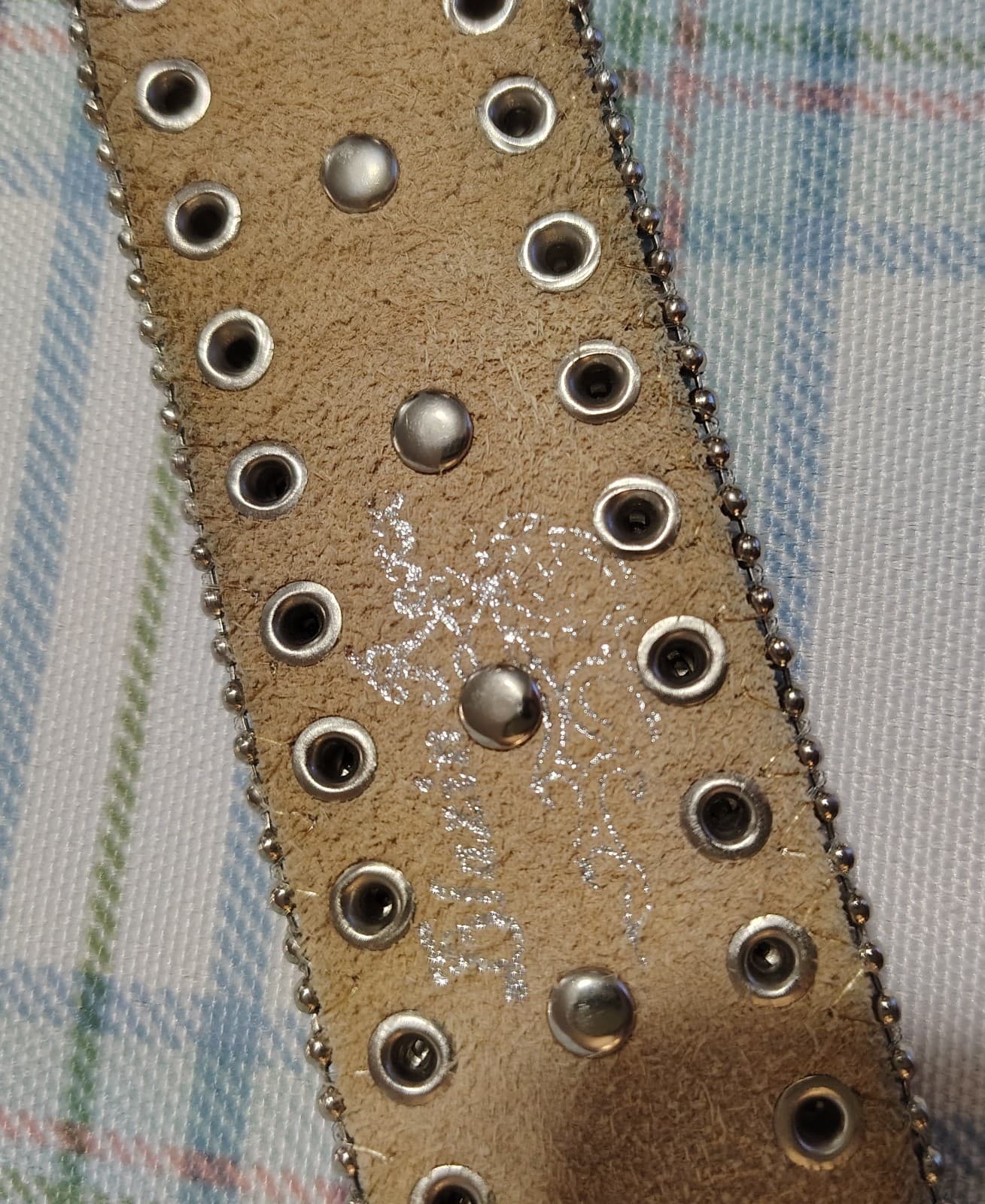 Blazin Roxx Western Belt 42.5" Silver Studded Rhinestone Buckle Vintage (M) - Thumbnail 20