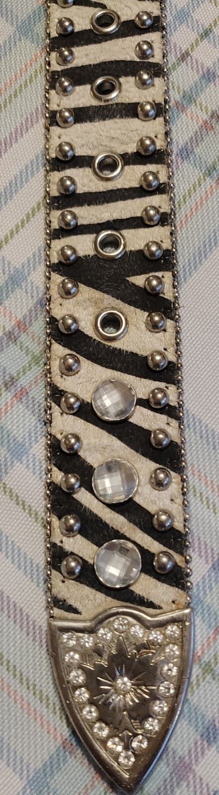 Blazin Roxx Western Belt 42.5" Silver Studded Rhinestone Buckle Vintage (M) - Thumbnail 13