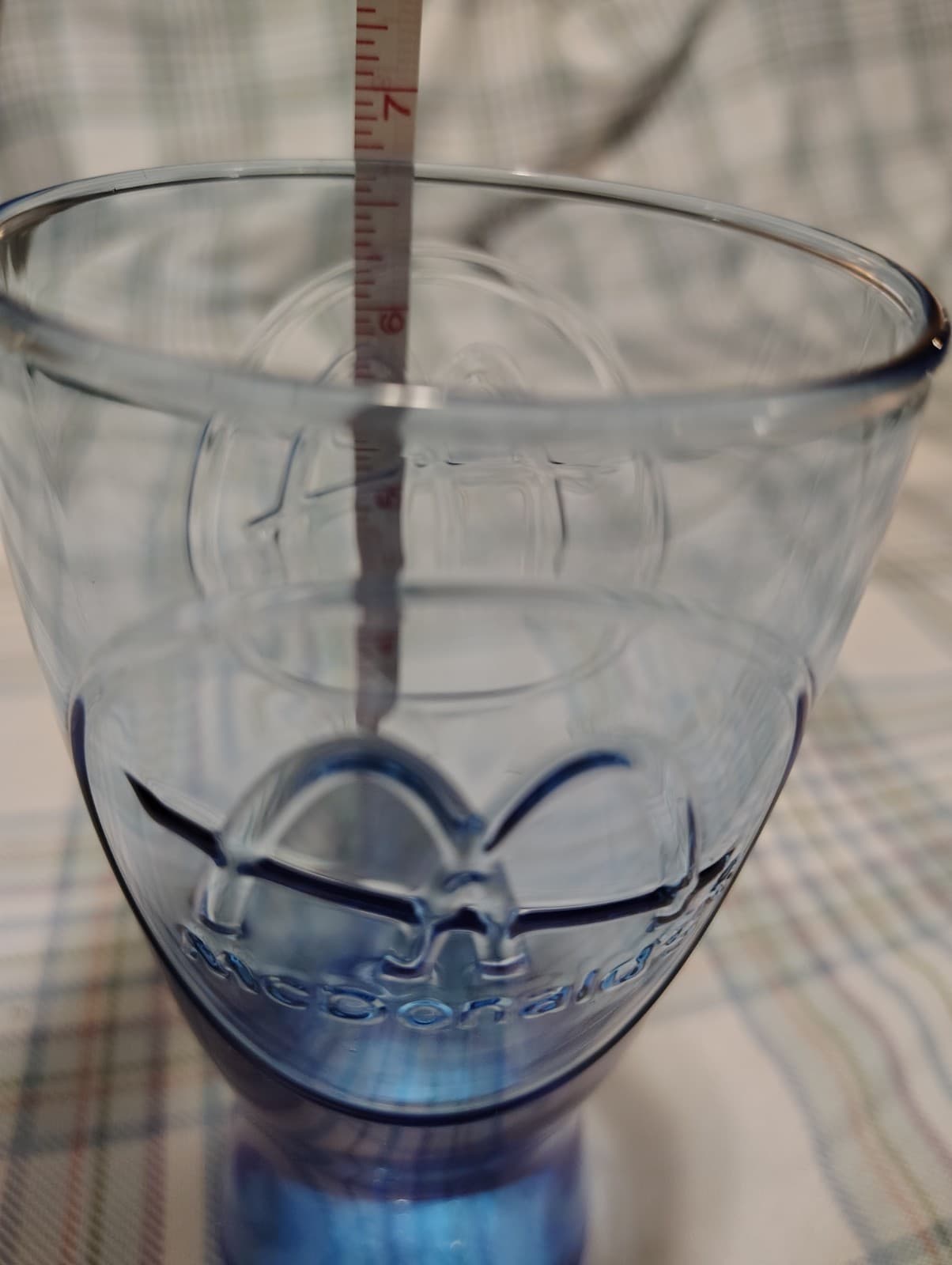 Vintage 1961 Blue Glass McDonald 16oz Retro Collector Drinking Glass - Thumbnail 6
