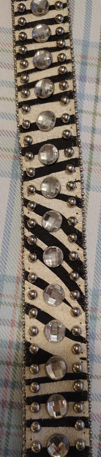 Blazin Roxx Western Belt 42.5" Silver Studded Rhinestone Buckle Vintage (M) - Thumbnail 15