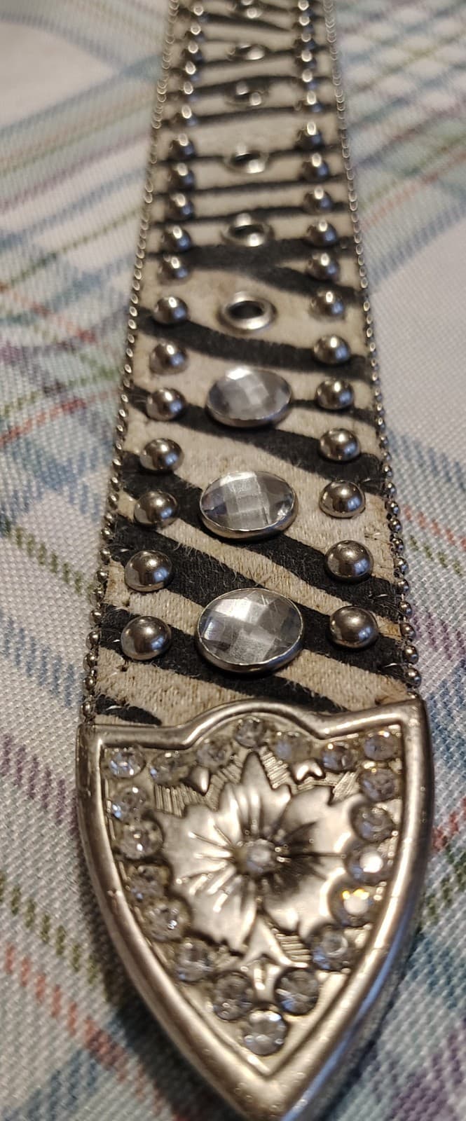 Blazin Roxx Western Belt 42.5" Silver Studded Rhinestone Buckle Vintage (M) - Thumbnail 16