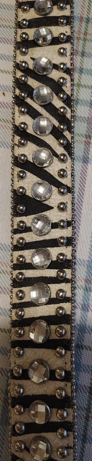 Blazin Roxx Western Belt 42.5" Silver Studded Rhinestone Buckle Vintage (M) - Thumbnail 14