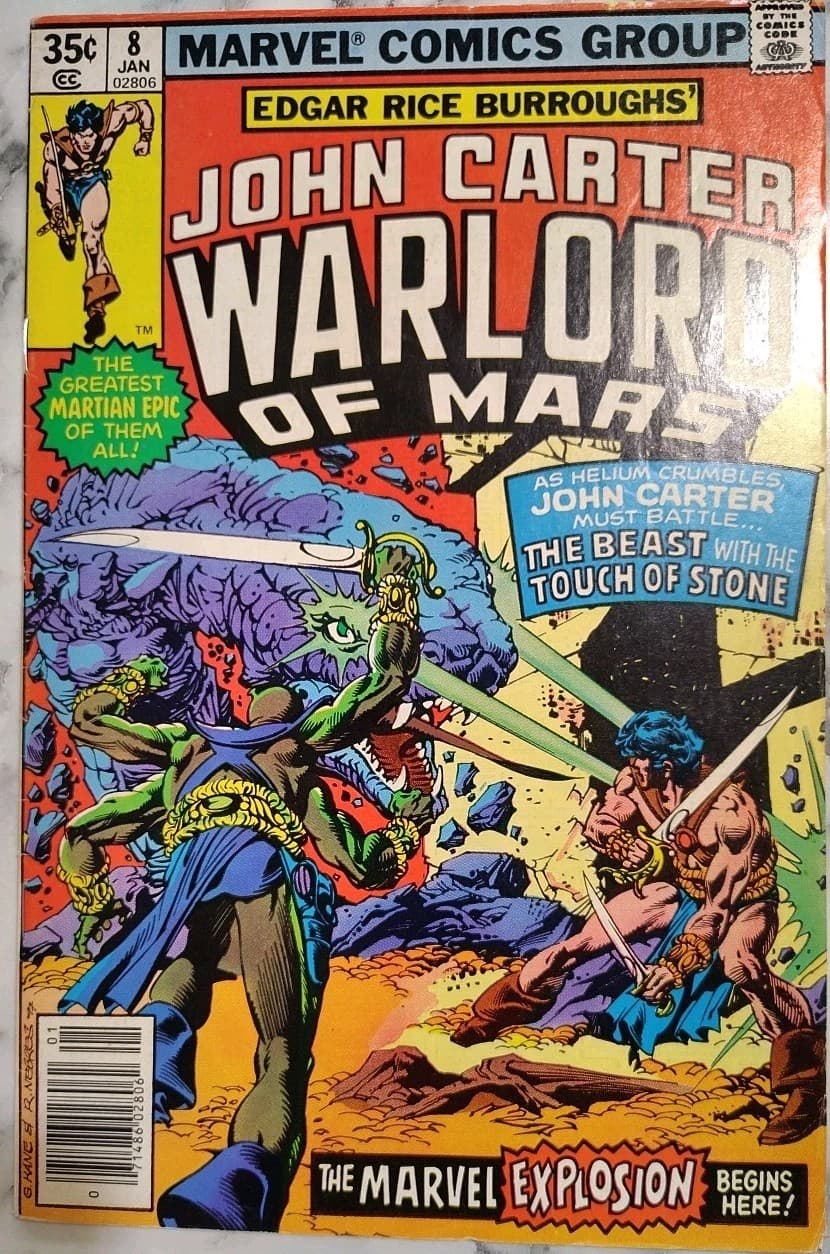 John Carter Warlord of Mars #8 (Marvel Comics January 1978)