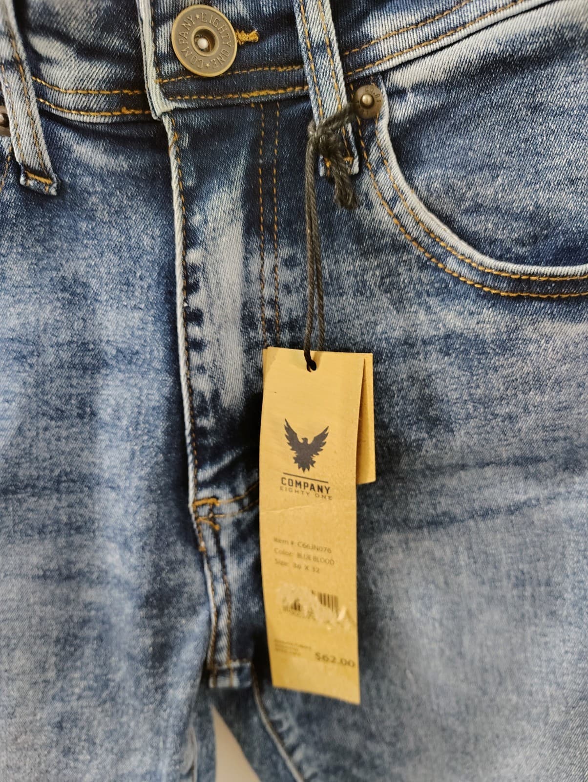 Company 81 Skinny Jeans NWT 36x32 MSRP $62 - Thumbnail 9