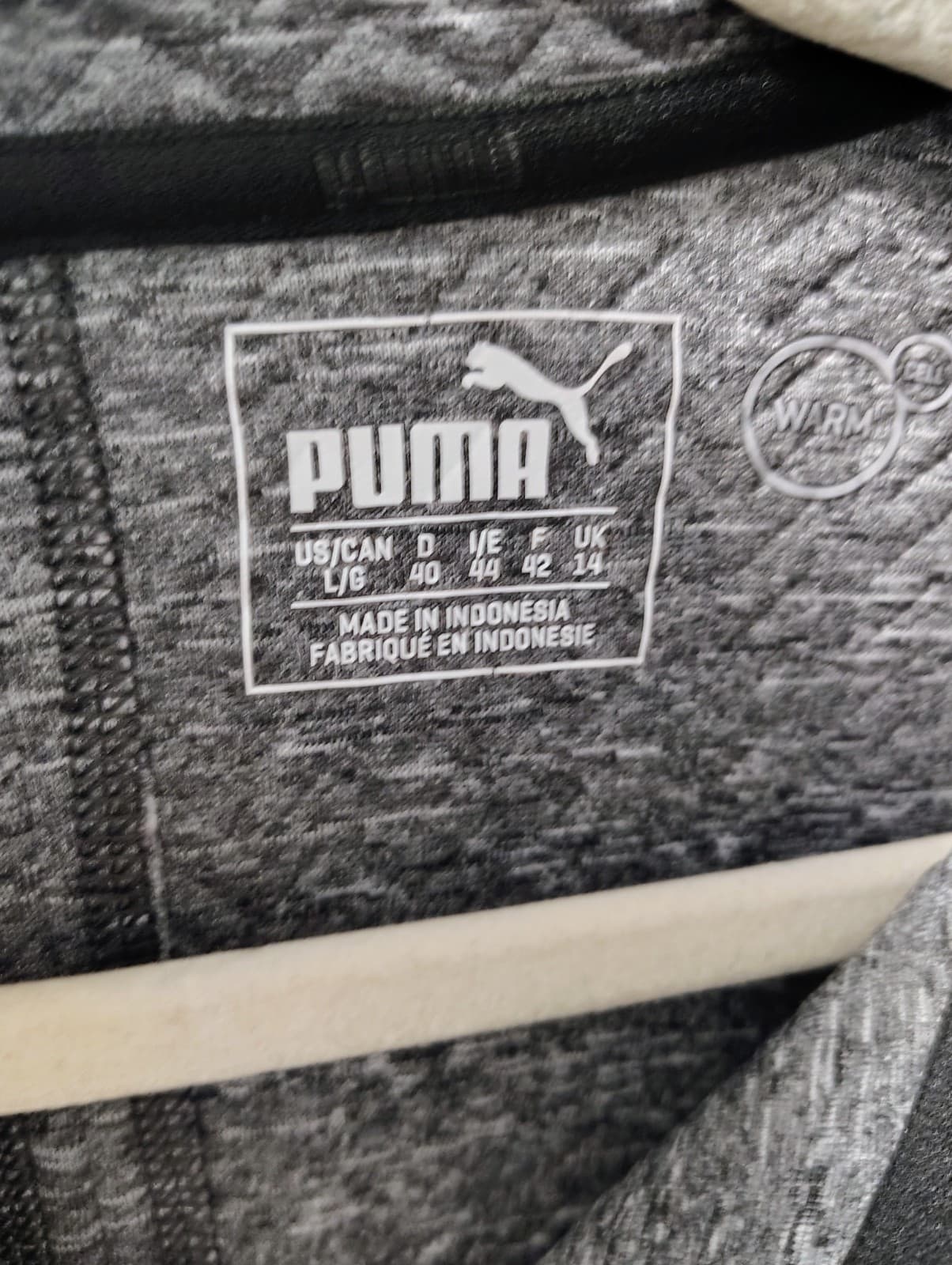Puma Womens waffle knit 1/4 zip pullover, Gray, Women's Large, Dry Cell Tech - Thumbnail 5