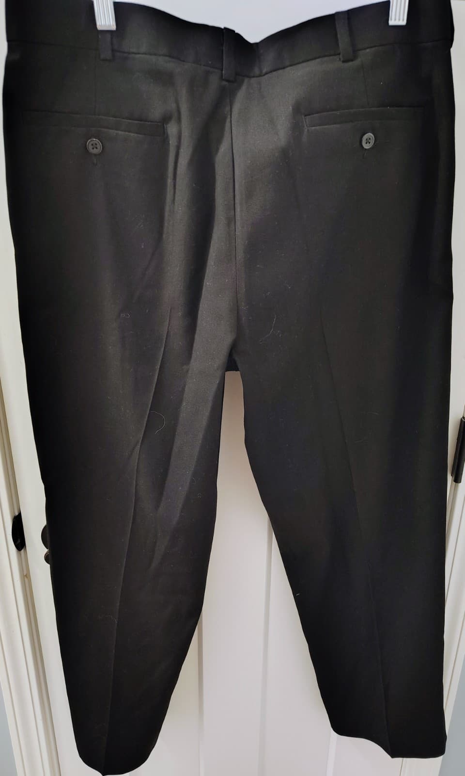 George Men's Black Dress Pants Classic Fit Straight Leg Flat Front Stretch 34x29 - Thumbnail 6