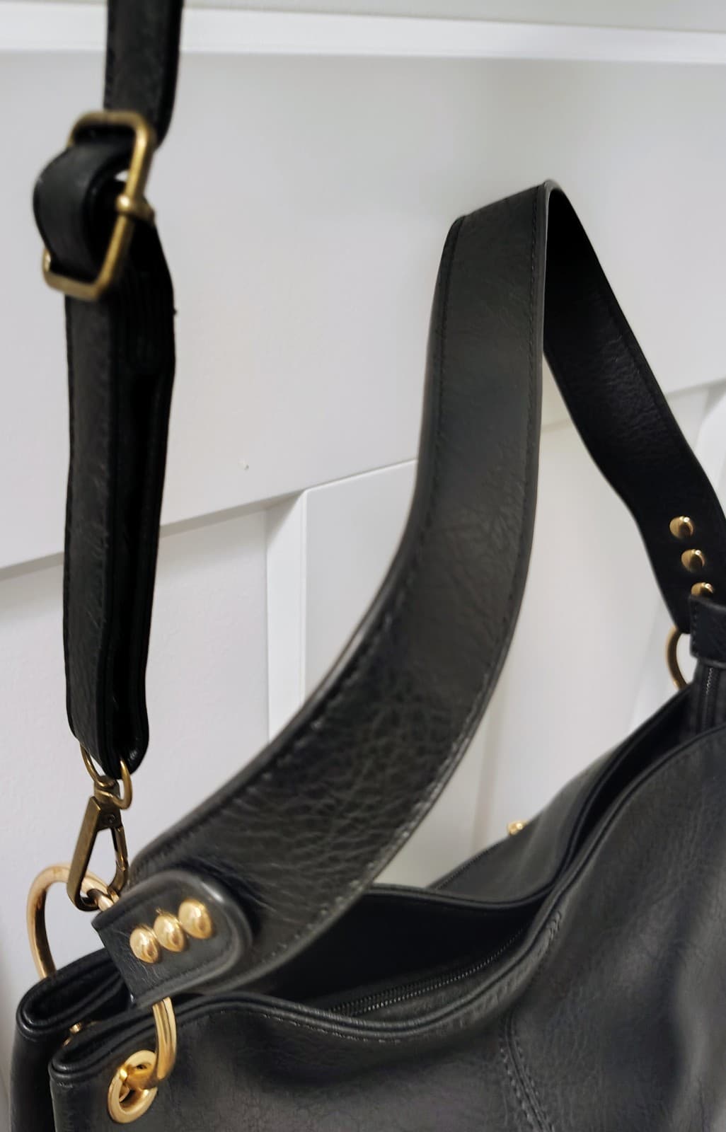 Montana West Select Black Vegan Leather Hobo Shoulder Bag - Thumbnail 5