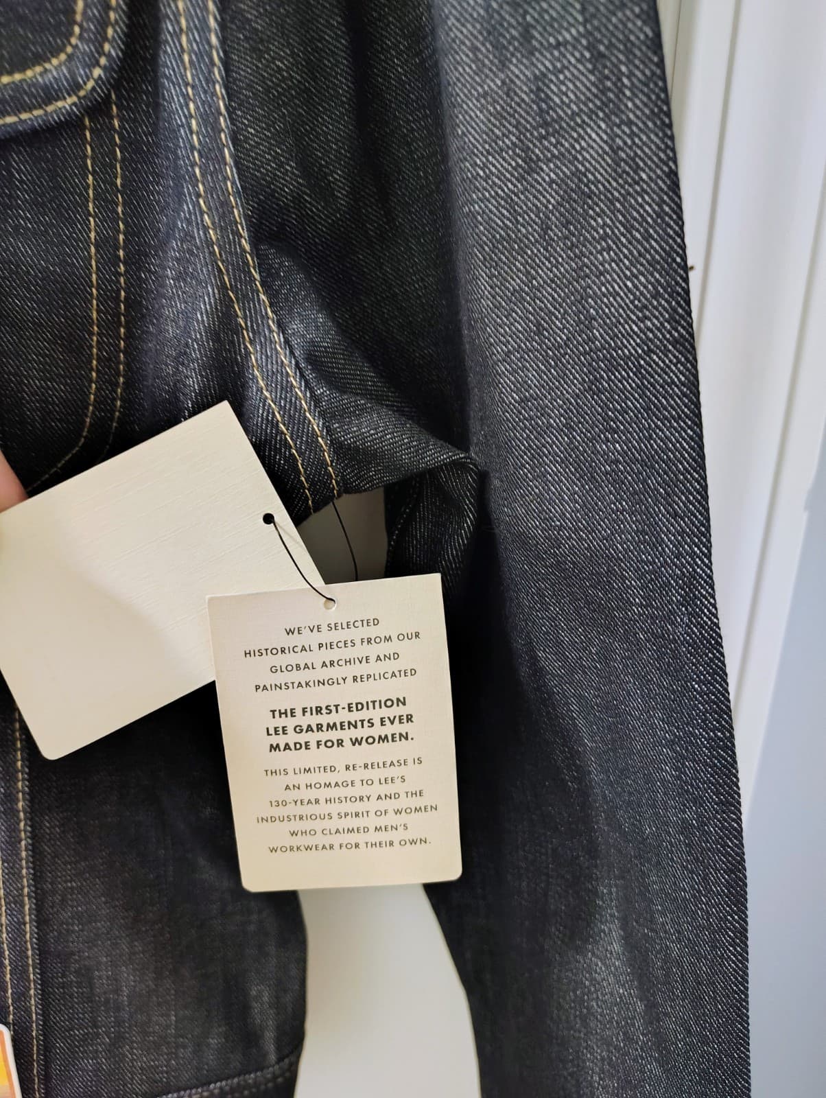 Lee Rigid Rider Twill Denim Cowboy Jacket Reissue 101-J, Small, NWT, MSRP $329 - Thumbnail 7