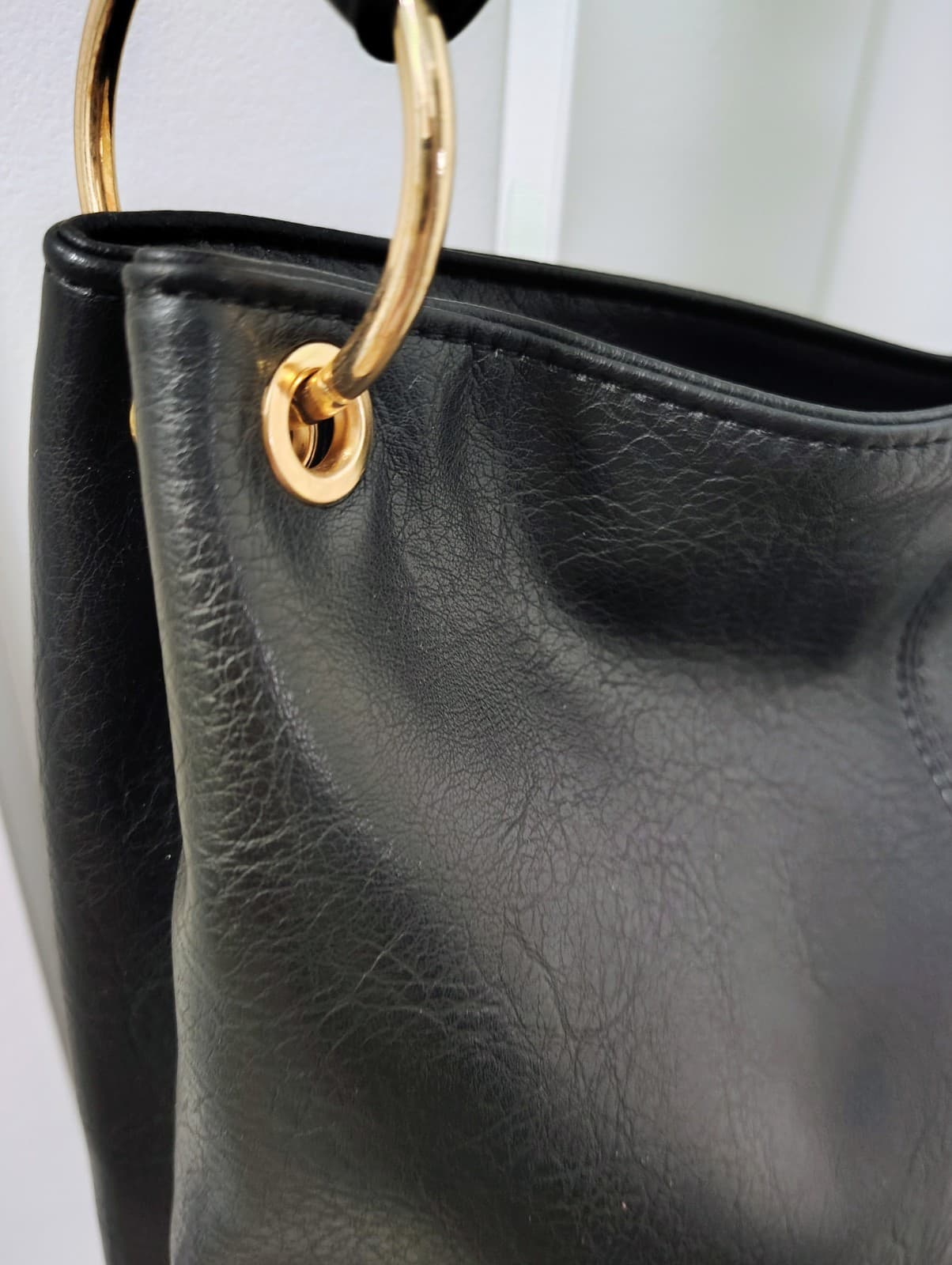 Montana West Select Black Vegan Leather Hobo Shoulder Bag - Thumbnail 6