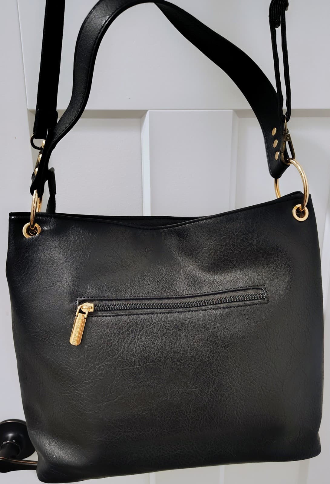 Montana West Select Black Vegan Leather Hobo Shoulder Bag - Thumbnail 9