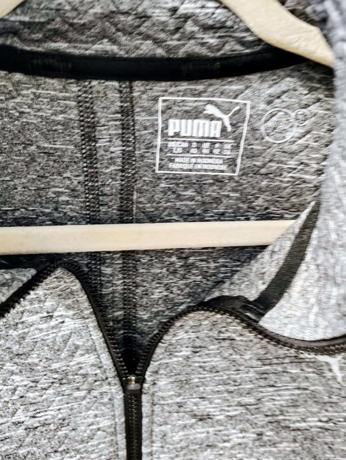 Puma Womens waffle knit 1/4 zip pullover, Gray, Women's Large, Dry Cell Tech - Thumbnail 6
