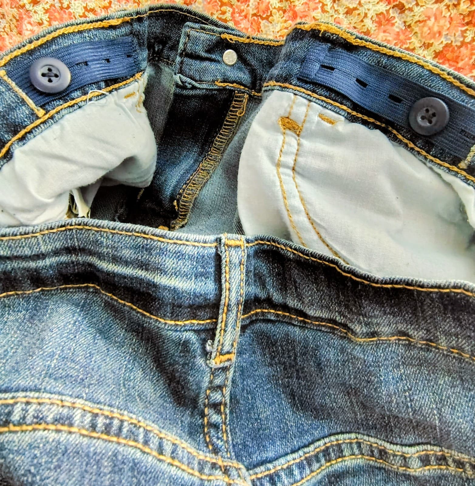 The Childrens Place Boys Size 14 Husky Blue Denim Jeans - Thumbnail 2