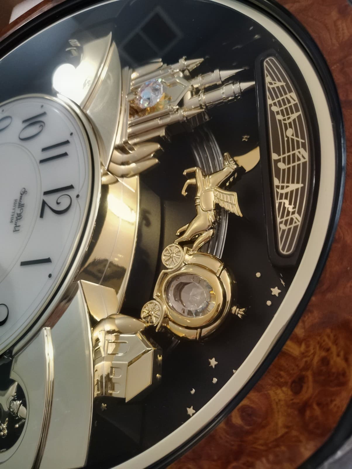 2015 NIB Rhythm Musical "Small World" Clock 4MH862WU23 Woodgrain - Thumbnail 4
