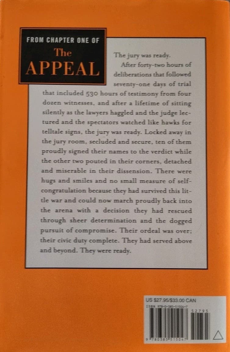 Appeal : A Novel by John Grisham (2008, Hardcover) - Thumbnail 2