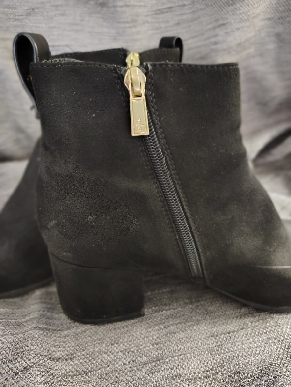 Kenneth Cole Reaction Inner Zipper Leather Anklet Boots Women's Size 8 Black - Thumbnail 7