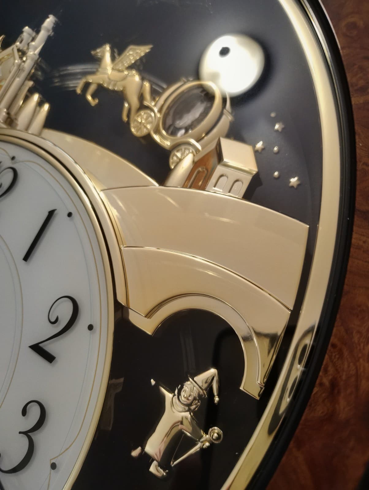 2015 NIB Rhythm Musical "Small World" Clock 4MH862WU23 Woodgrain - Thumbnail 3