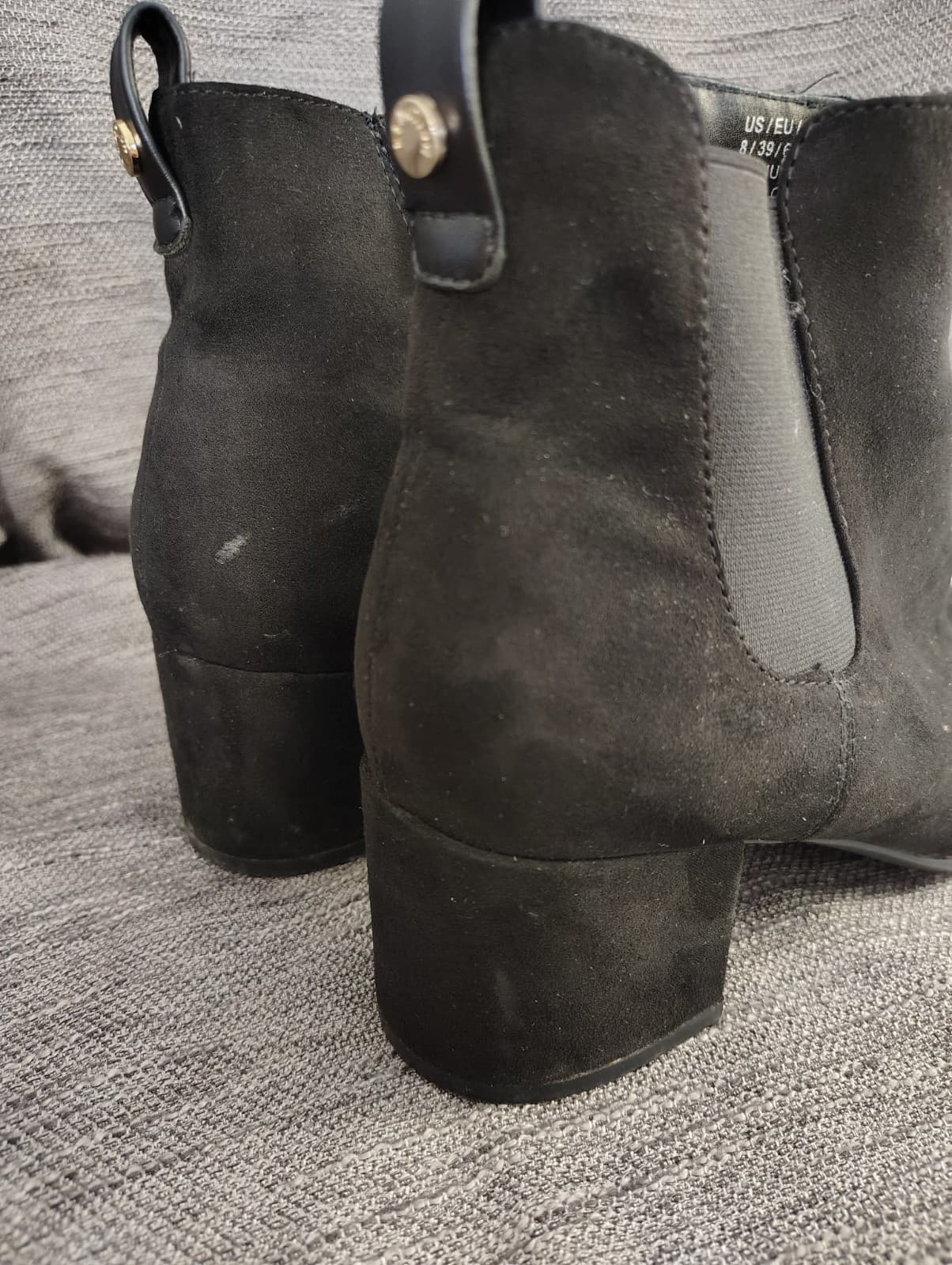 Kenneth Cole Reaction Inner Zipper Leather Anklet Boots Women's Size 8 Black - Thumbnail 2