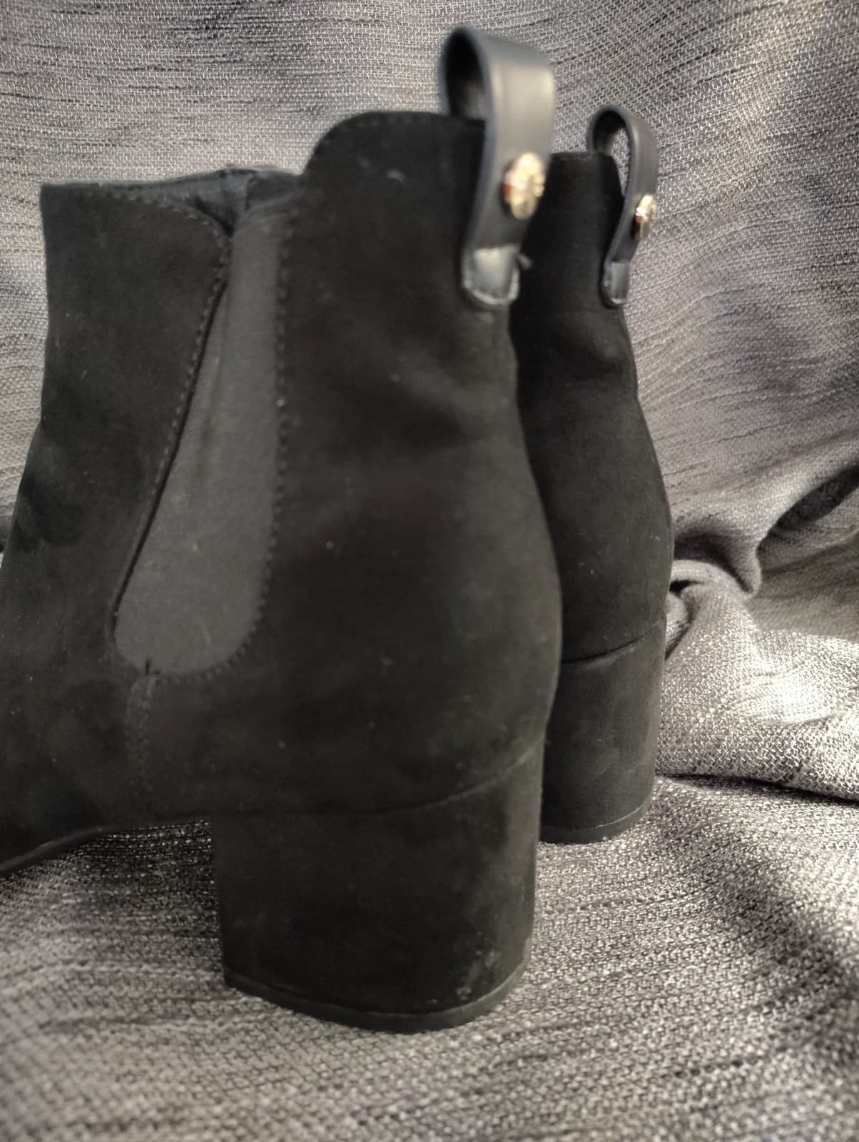 Kenneth Cole Reaction Inner Zipper Leather Anklet Boots Women's Size 8 Black - Thumbnail 4