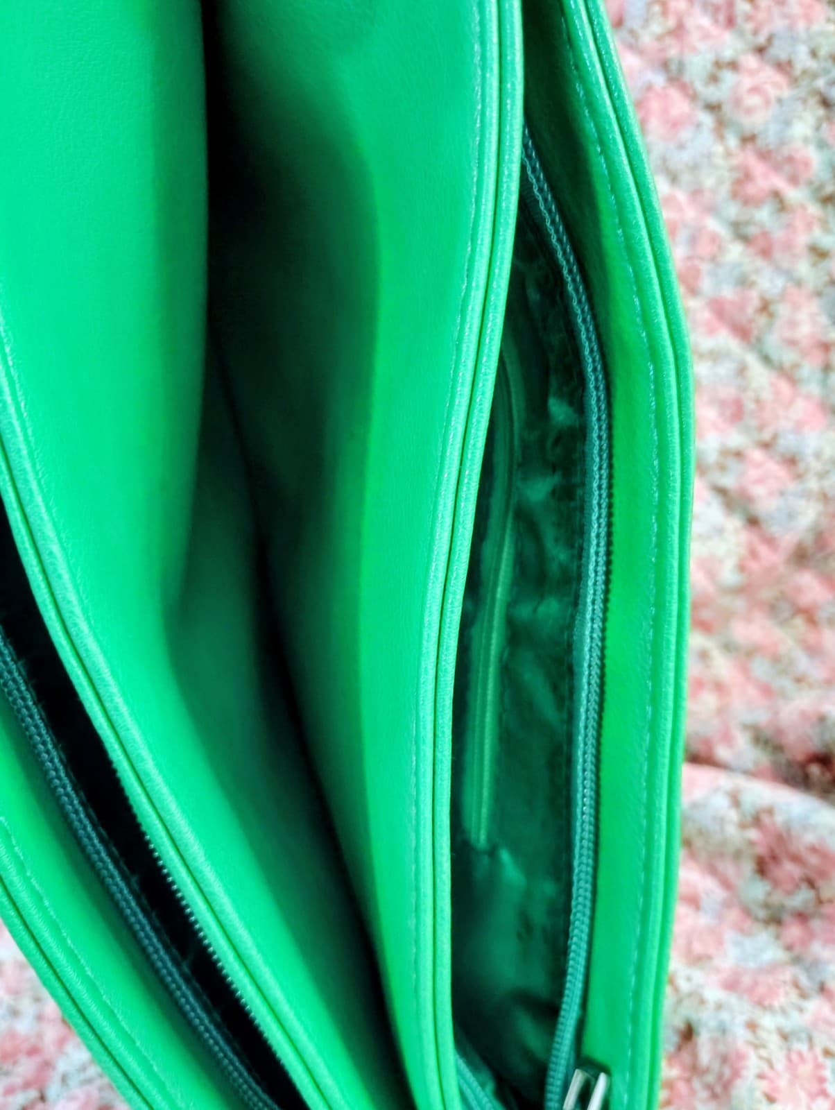 J. Francis Green Crocodile Faux Leather Bag - Thumbnail 4