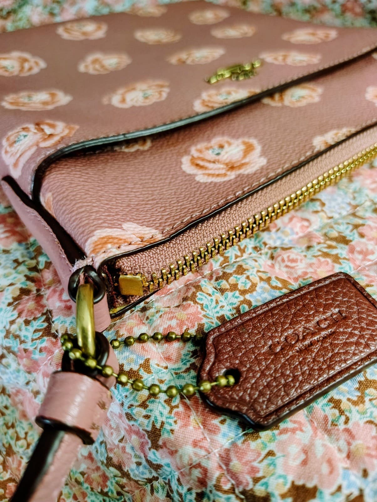 NWOT Coach Kitt Rose Floral Crossbody Shoulder Bag MSRP $175 - Thumbnail 14