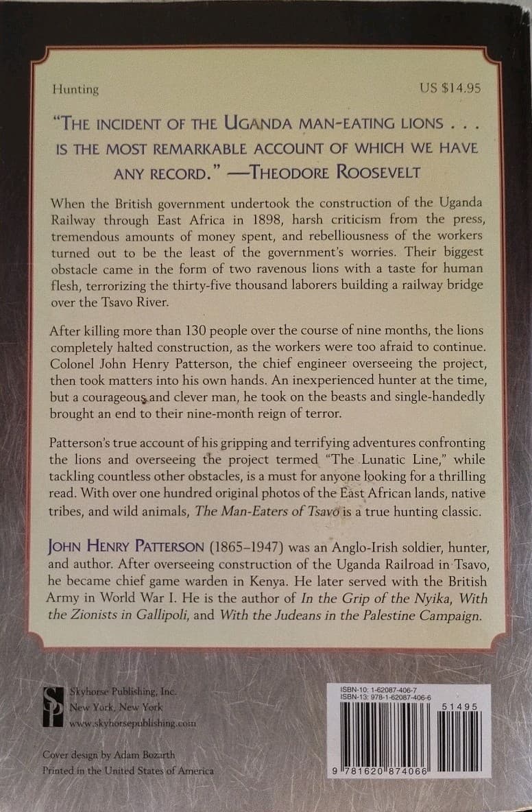 Man-Eaters of Tsavo and Other East African Adventures : By John Henry Patterson - Thumbnail 2