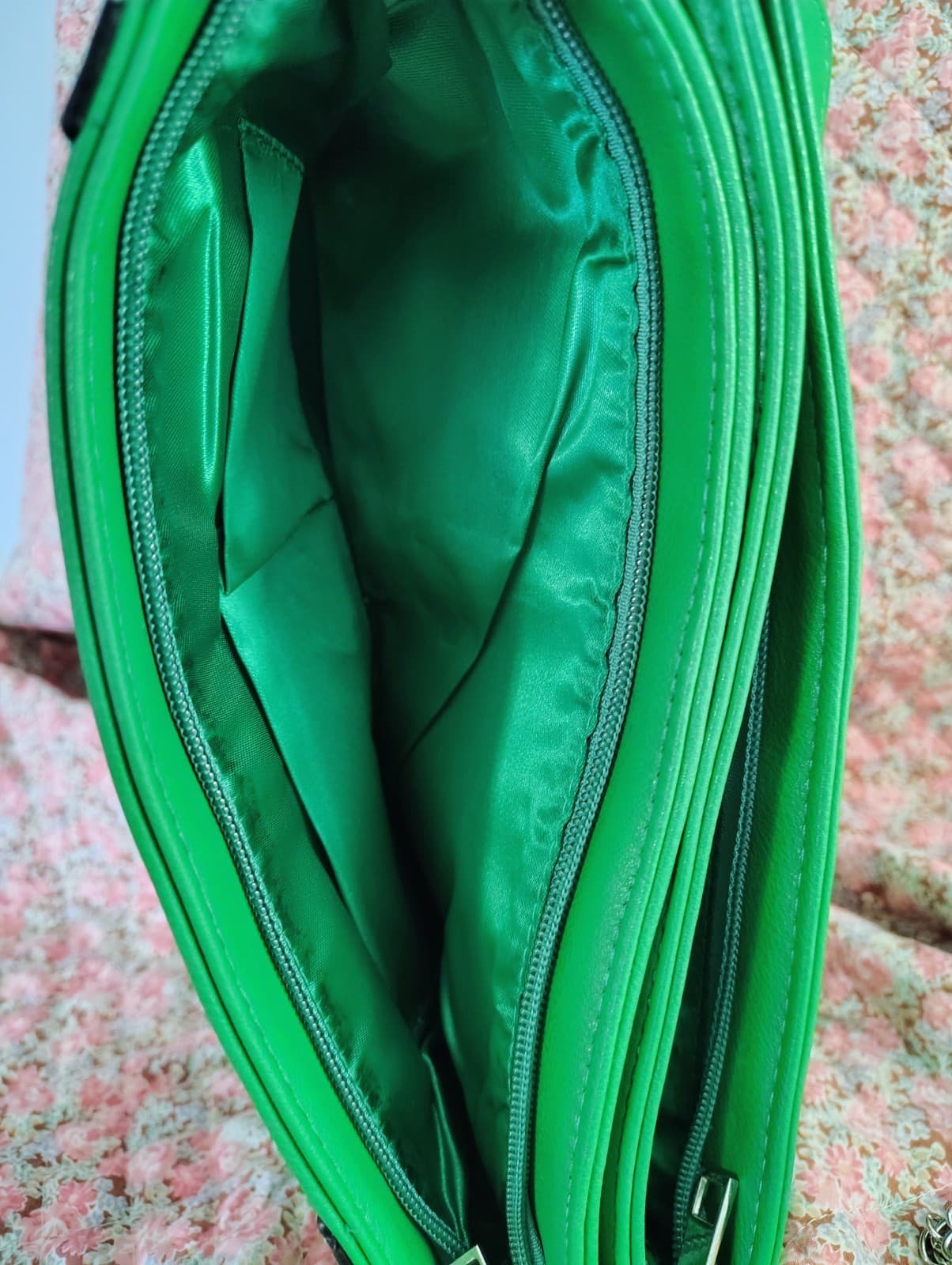 J. Francis Green Crocodile Faux Leather Bag - Thumbnail 7