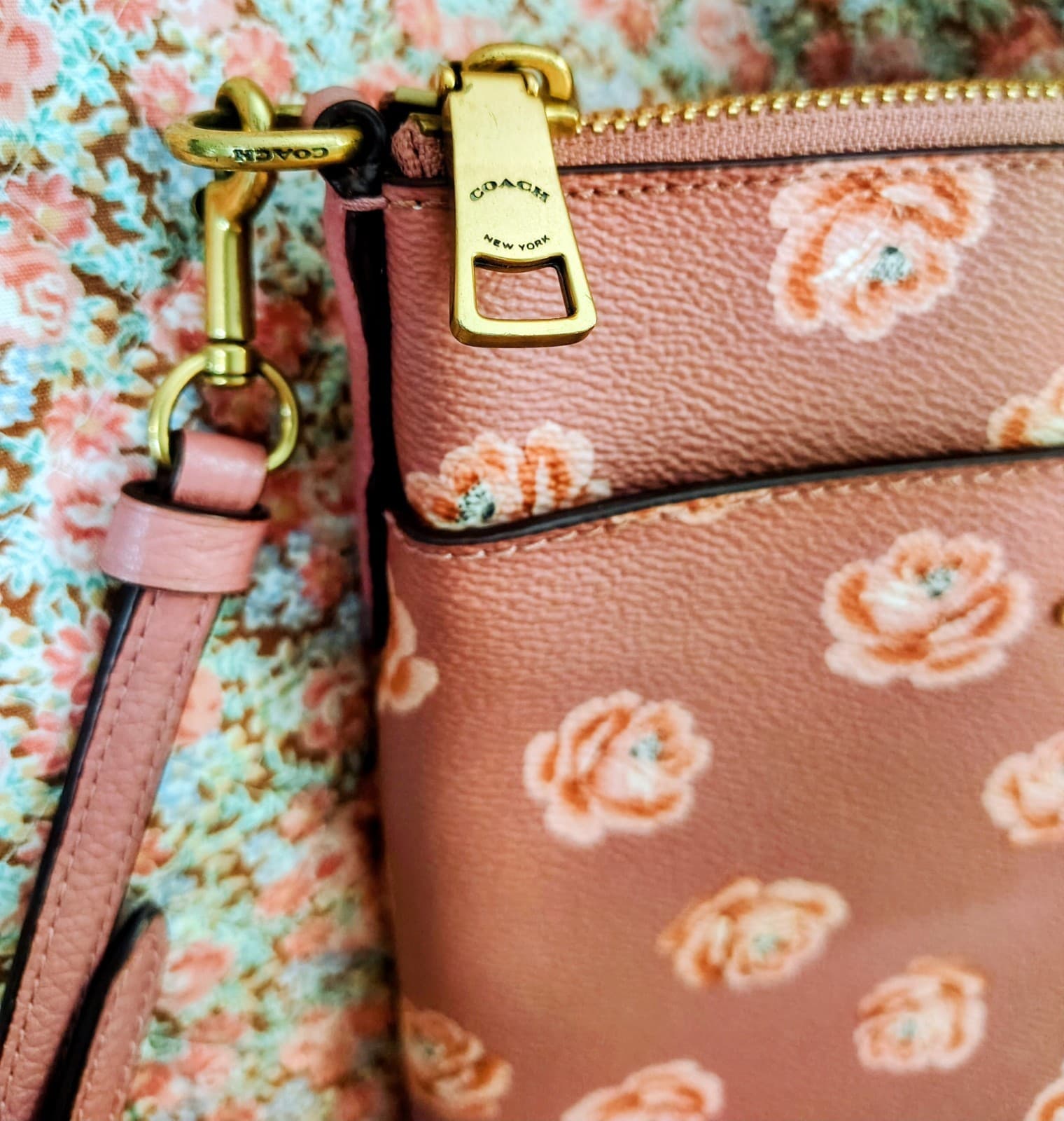 NWOT Coach Kitt Rose Floral Crossbody Shoulder Bag MSRP $175 - Thumbnail 2
