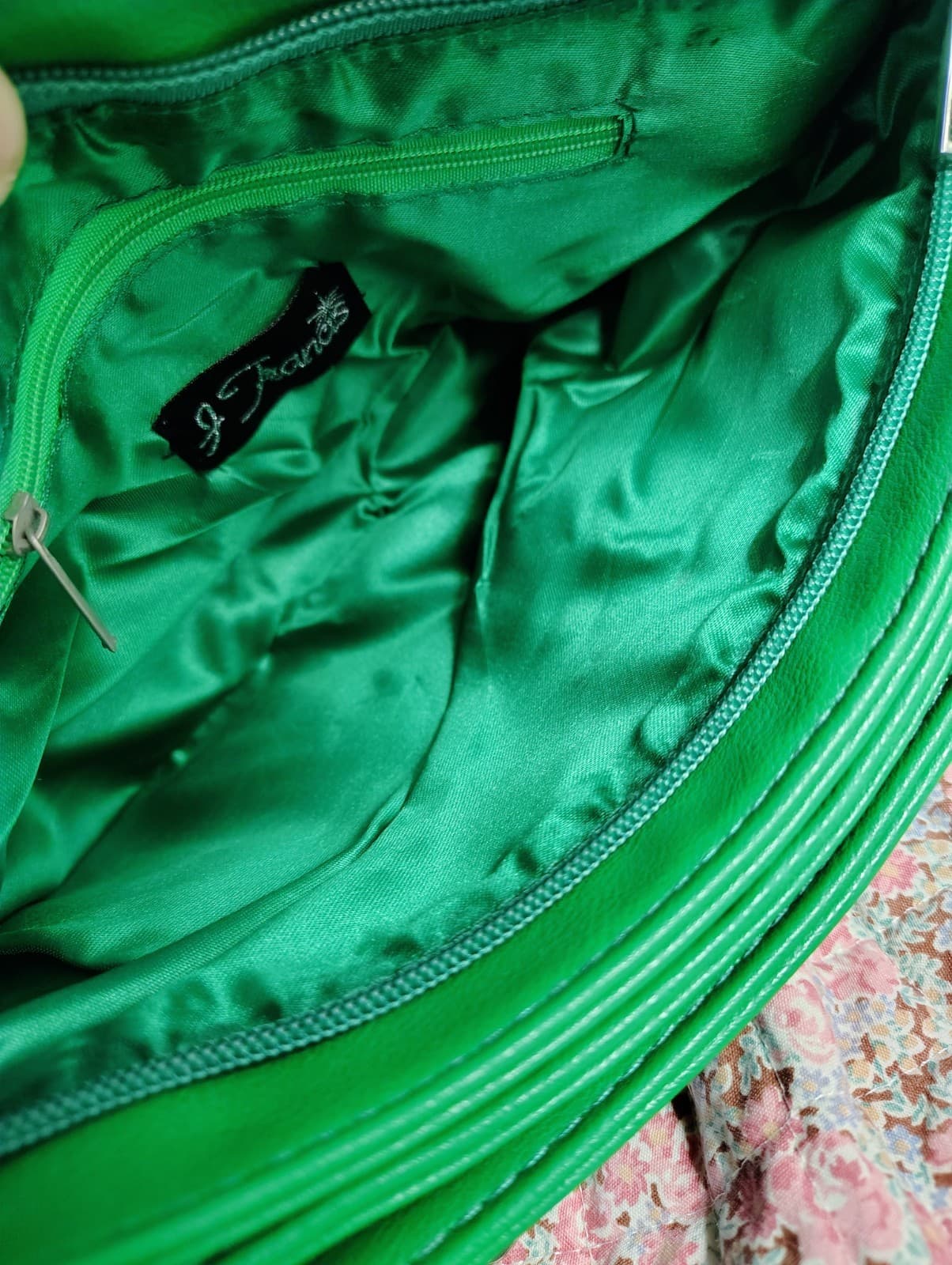 J. Francis Green Crocodile Faux Leather Bag - Thumbnail 10