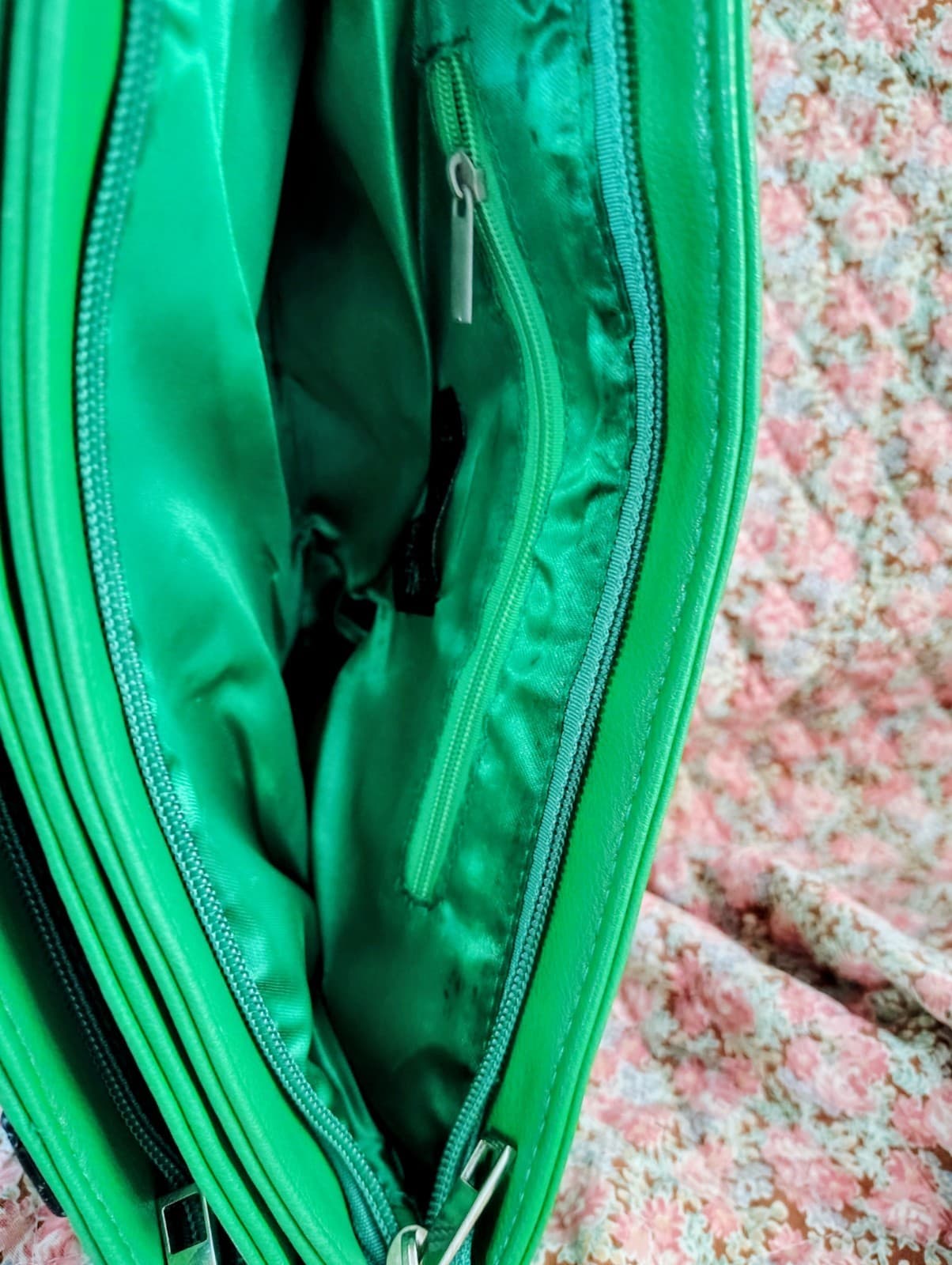 J. Francis Green Crocodile Faux Leather Bag - Thumbnail 5