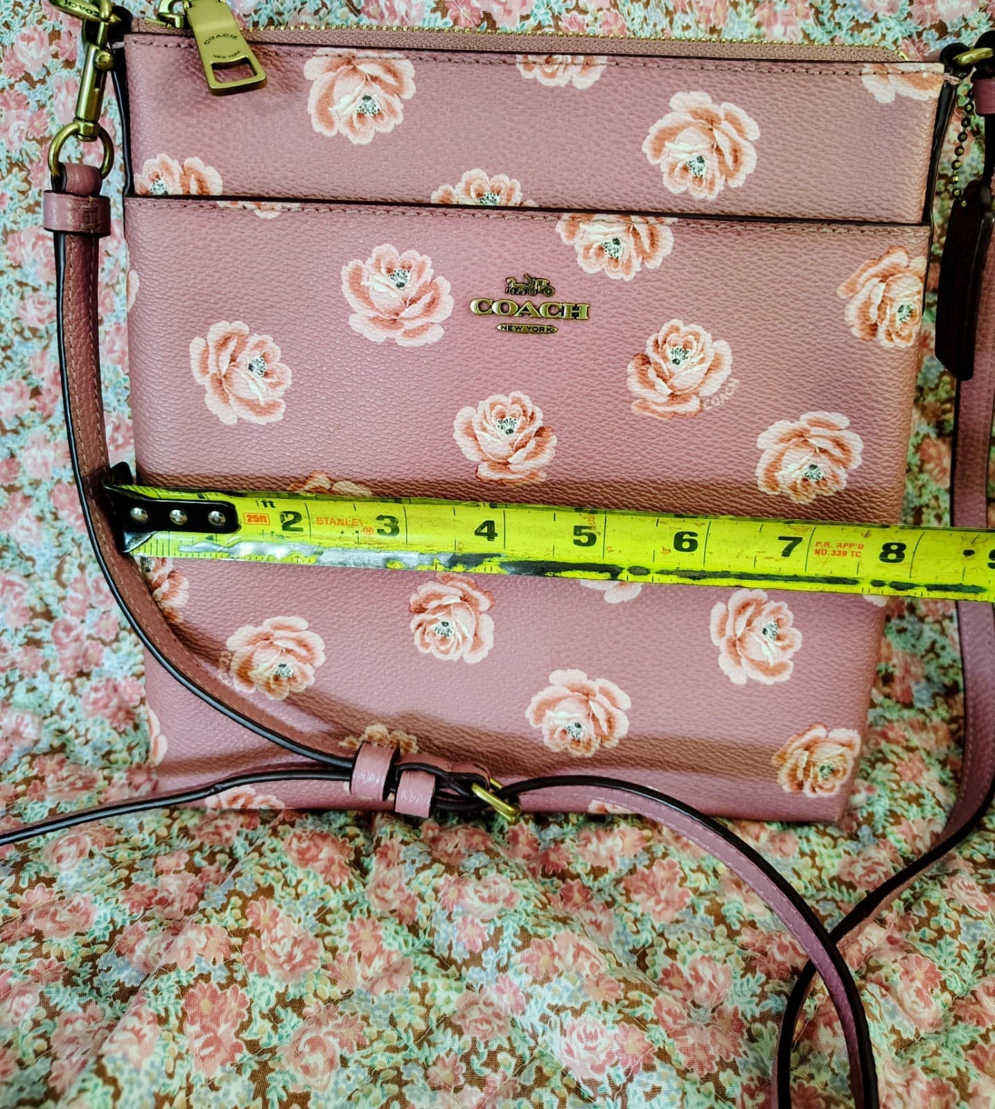 NWOT Coach Kitt Rose Floral Crossbody Shoulder Bag MSRP $175 - Thumbnail 11