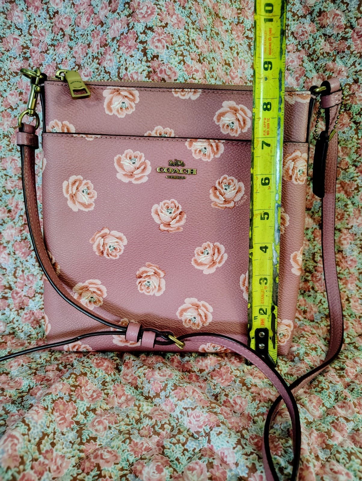 NWOT Coach Kitt Rose Floral Crossbody Shoulder Bag MSRP $175 - Thumbnail 13