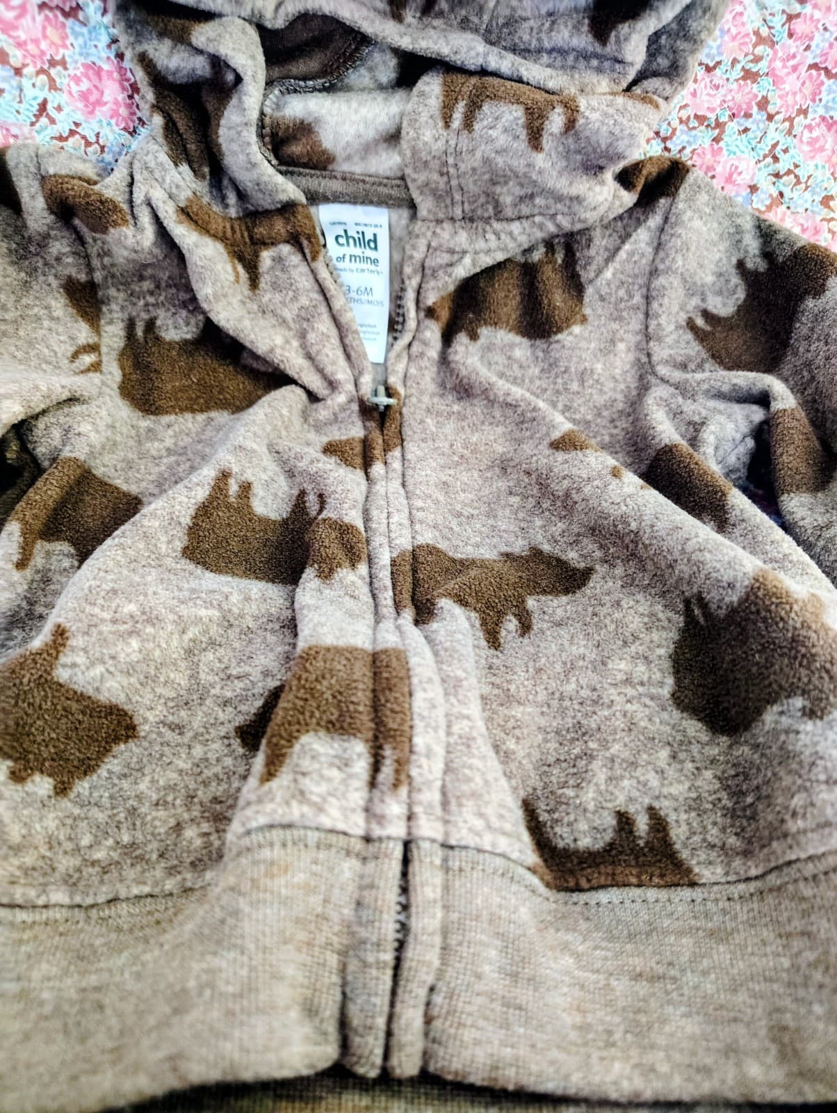 Child Of Mine, Fleece Bear Matching Jacket And Pants, 3-6 Months - Thumbnail 2