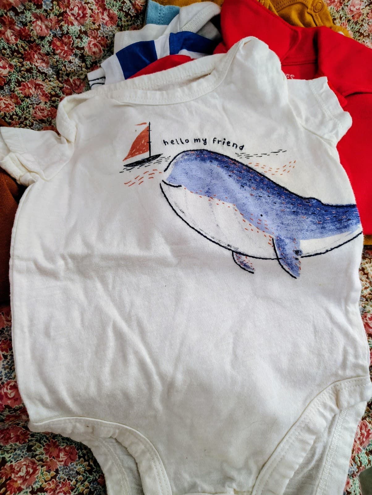 Bundle Of Baby Boy One-pieces Shirts, 0-6 Months, 9 Items - Thumbnail 3