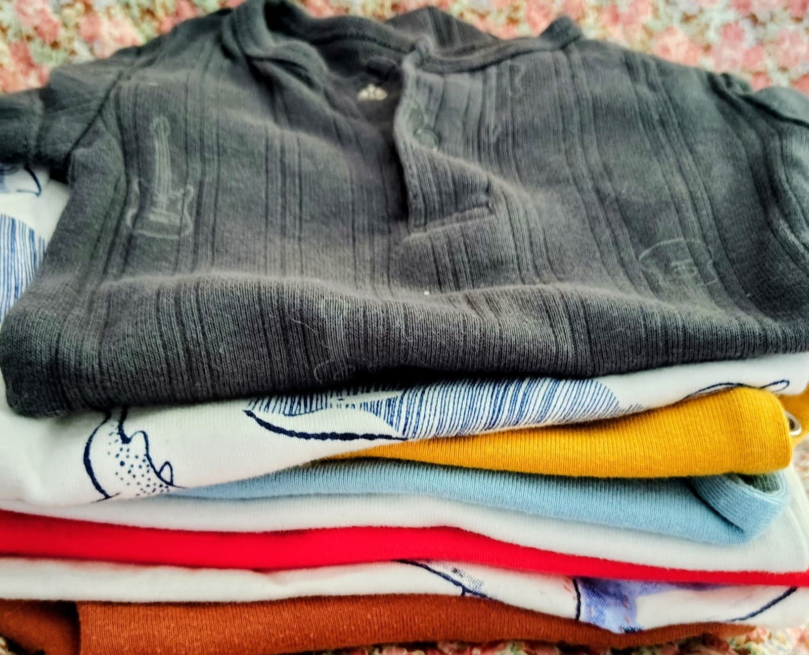 Bundle Of Baby Boy One-pieces Shirts, 0-6 Months, 9 Items - Thumbnail 11
