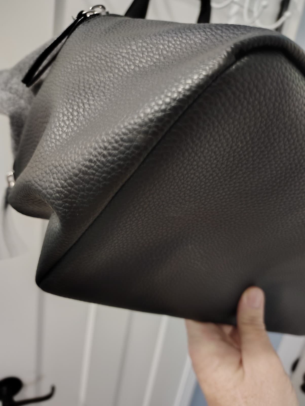 DSW Overnighter Grey Black Fleece Tote Bag - Thumbnail 9