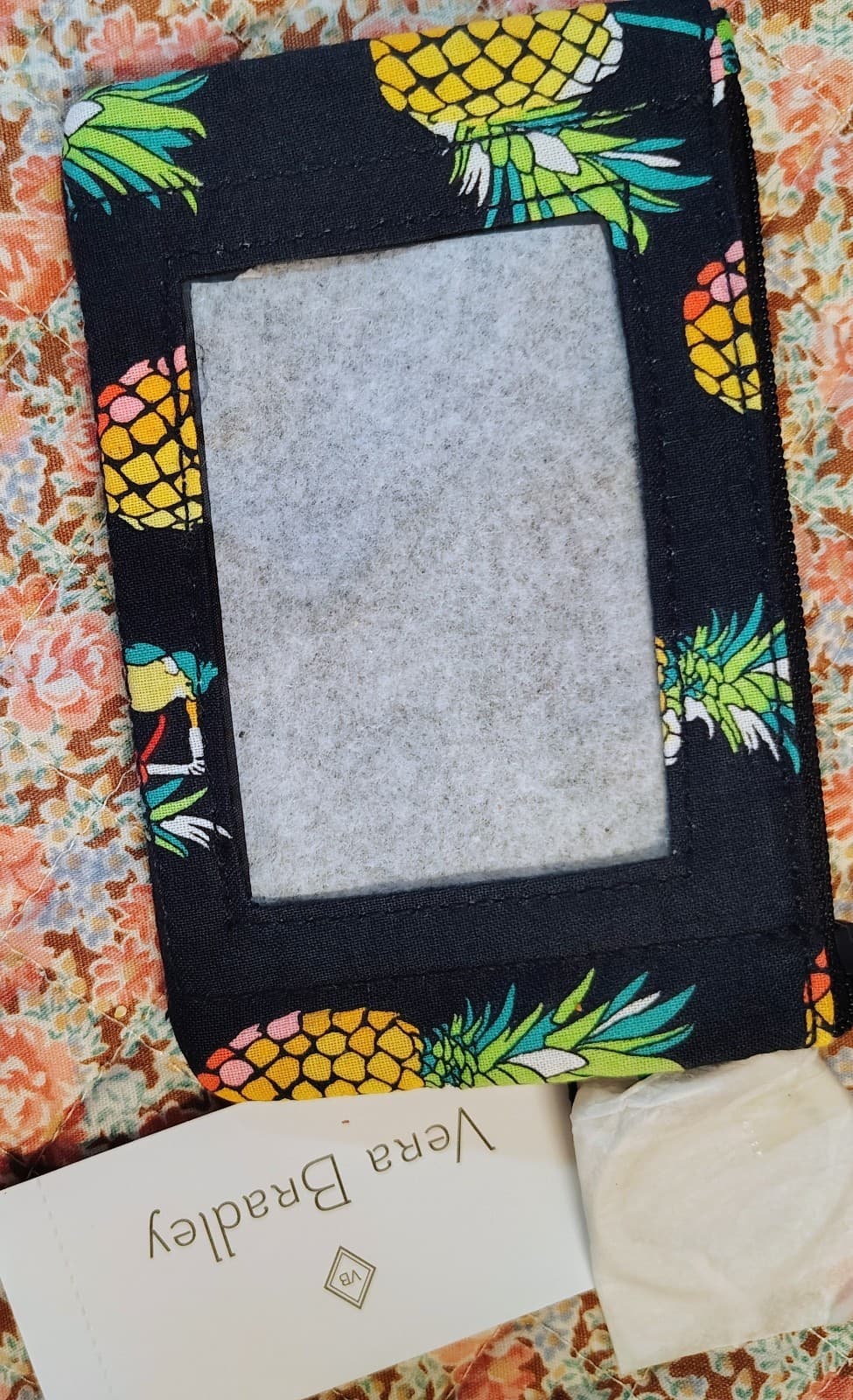 Vera Bradley ZIP ID CASE TOUCAN PARTY Key Chain NWT - Thumbnail 2