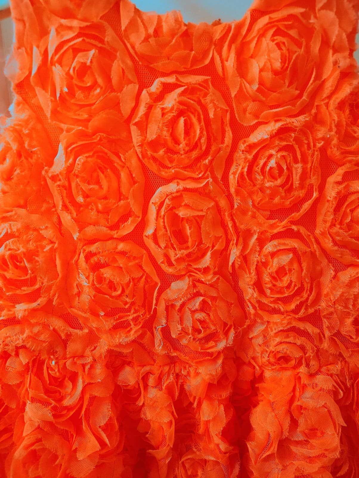 Cherokee Coral Orange 2T Rose Applique Dress - Thumbnail 2