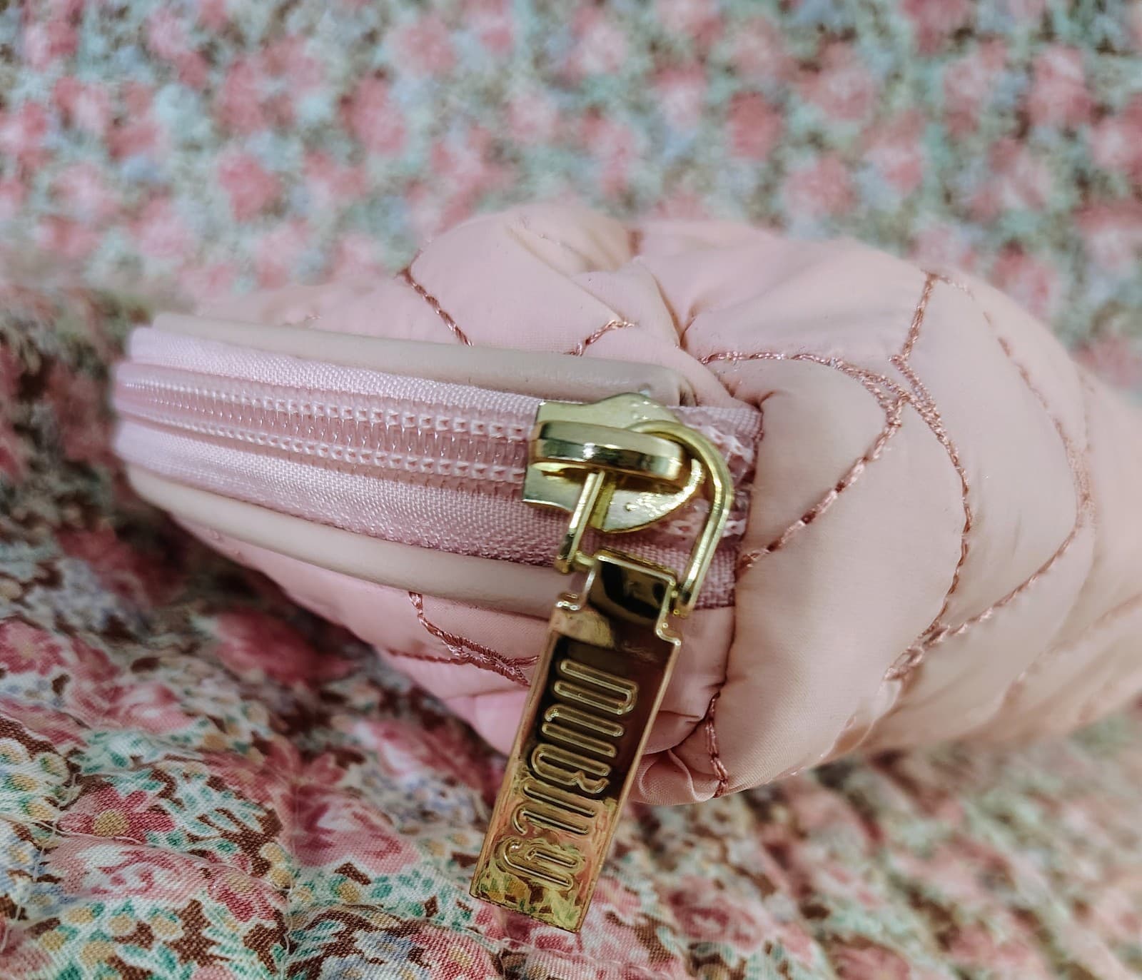 Nubily Pink Quilted Makeup Bag - Thumbnail 5