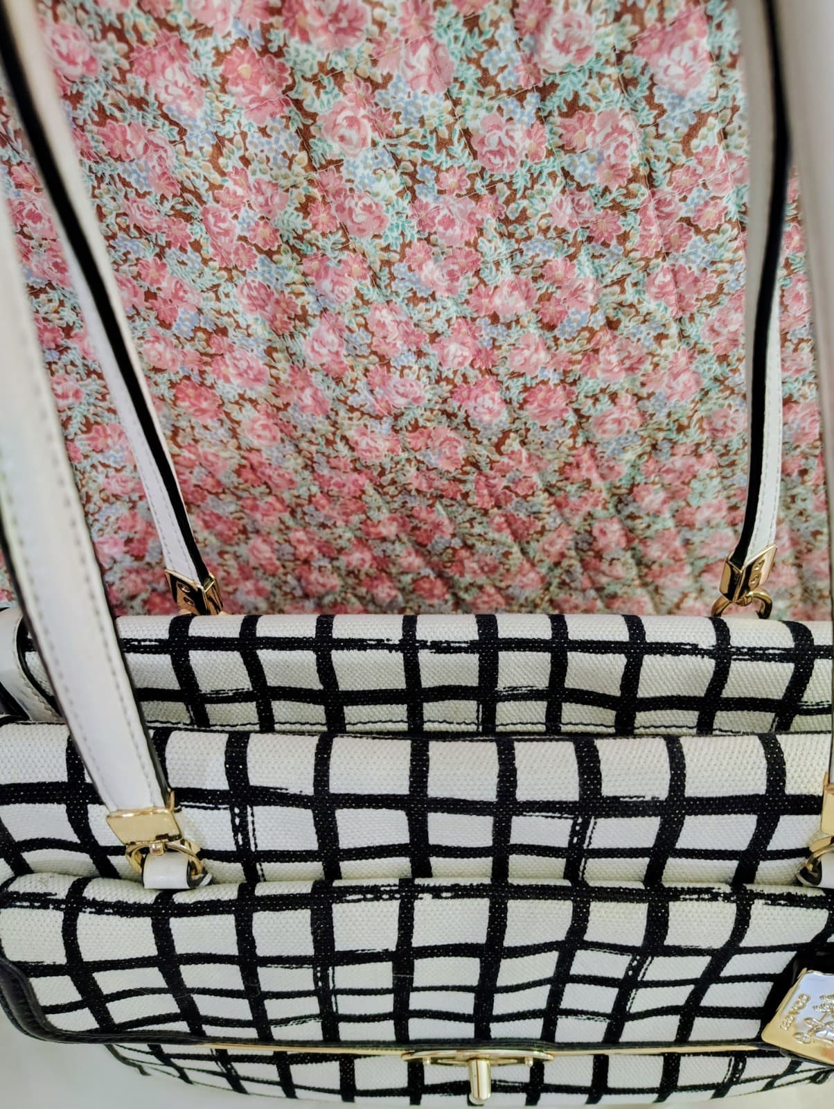NWOT Coach White Black Madison Graphic Print Madeline Satchel Handbag MSRP $358 - Thumbnail 12