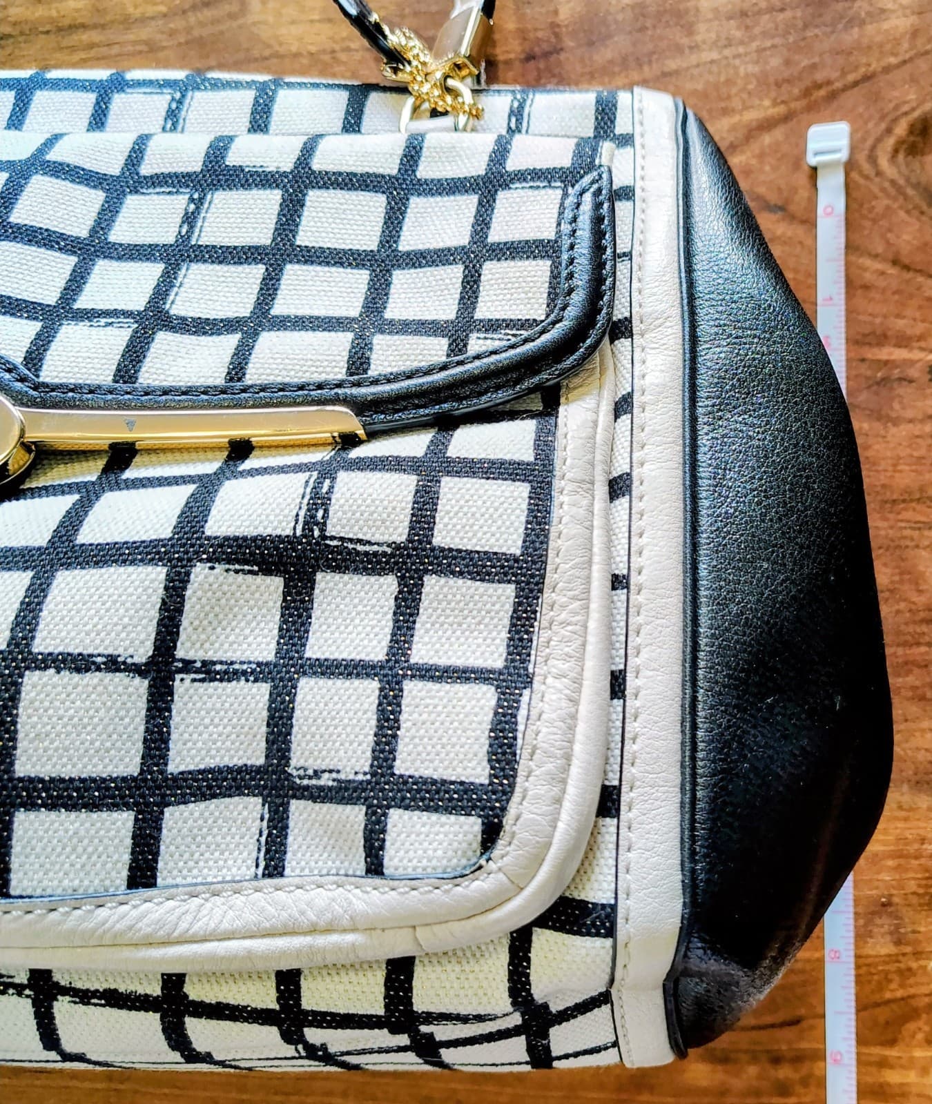 NWOT Coach White Black Madison Graphic Print Madeline Satchel Handbag MSRP $358 - Thumbnail 3