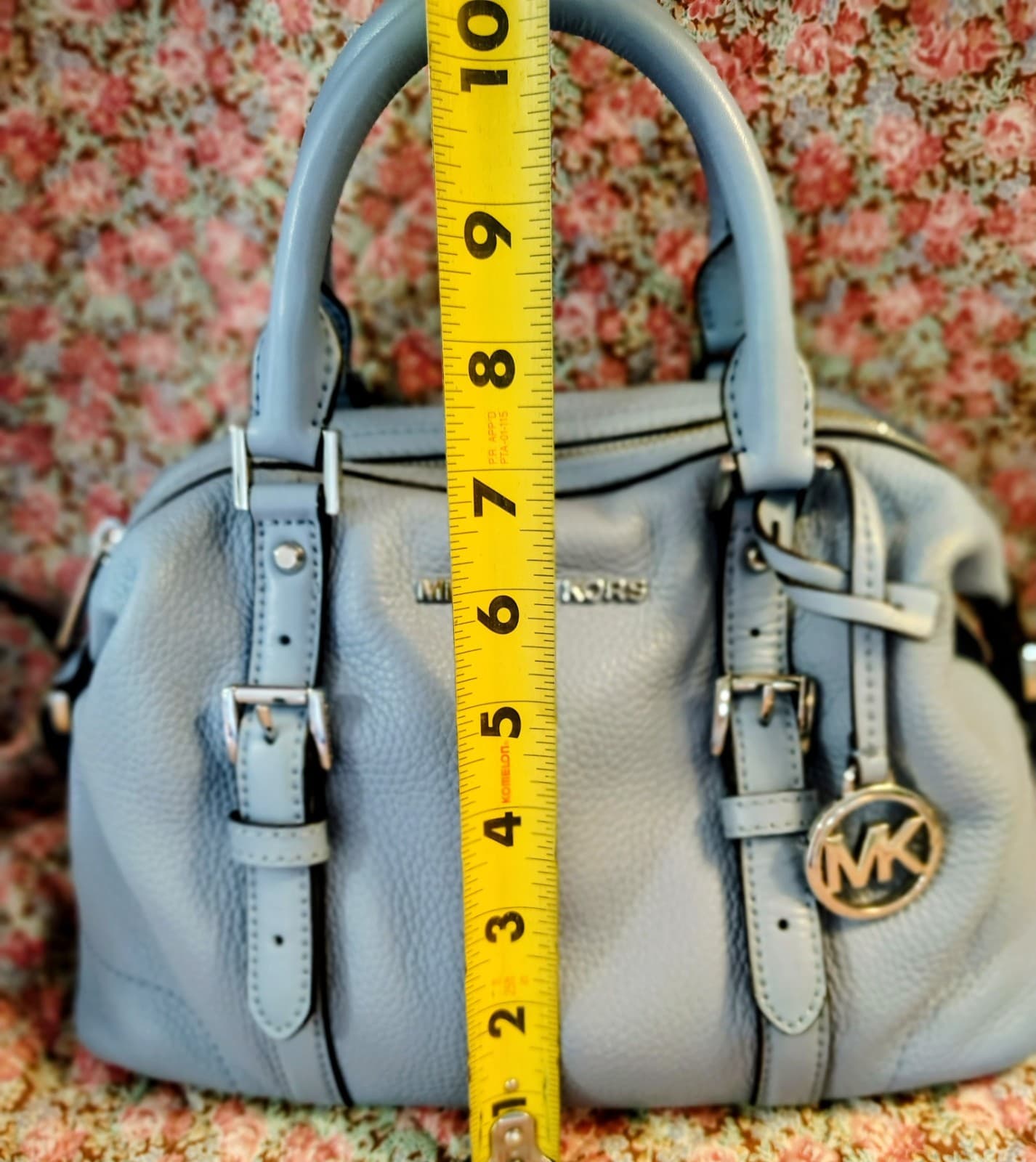 Michael Kors Leather Duffle Satchel Powder Blue - Thumbnail 19