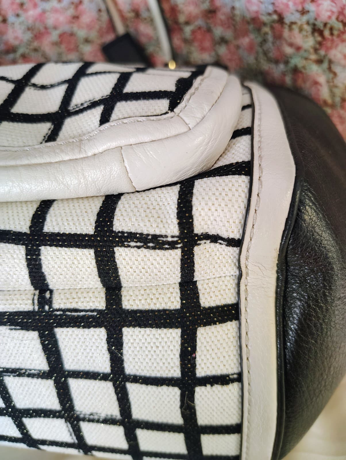NWOT Coach White Black Madison Graphic Print Madeline Satchel Handbag MSRP $358 - Thumbnail 8