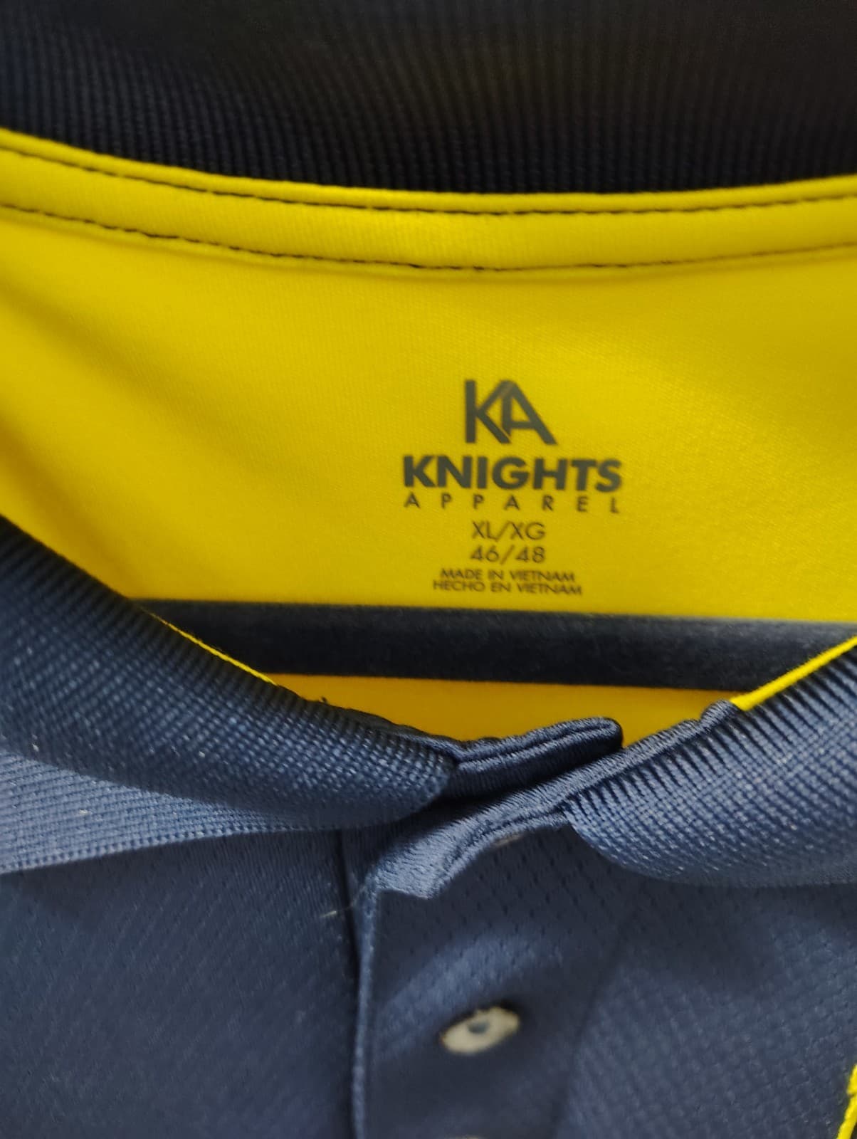 Knights Apparel Michigan Wolverines Polo Shirt Mens XL Blue Polyester - Thumbnail 3