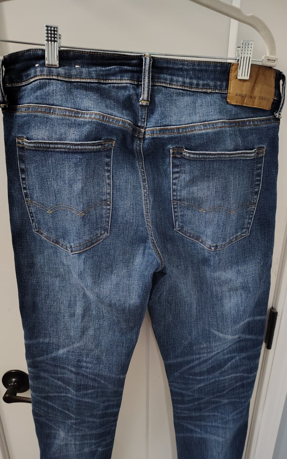 American Eagle Outfitters Women Straight Super Stretch Blue Denim Jeans Size 6 - Thumbnail 2