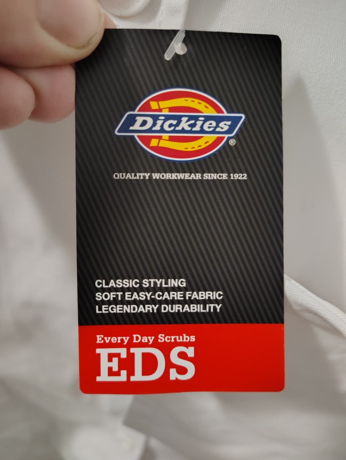 NEW Dickies White Medical Scrubs Jacket, Size Lg - Thumbnail 2
