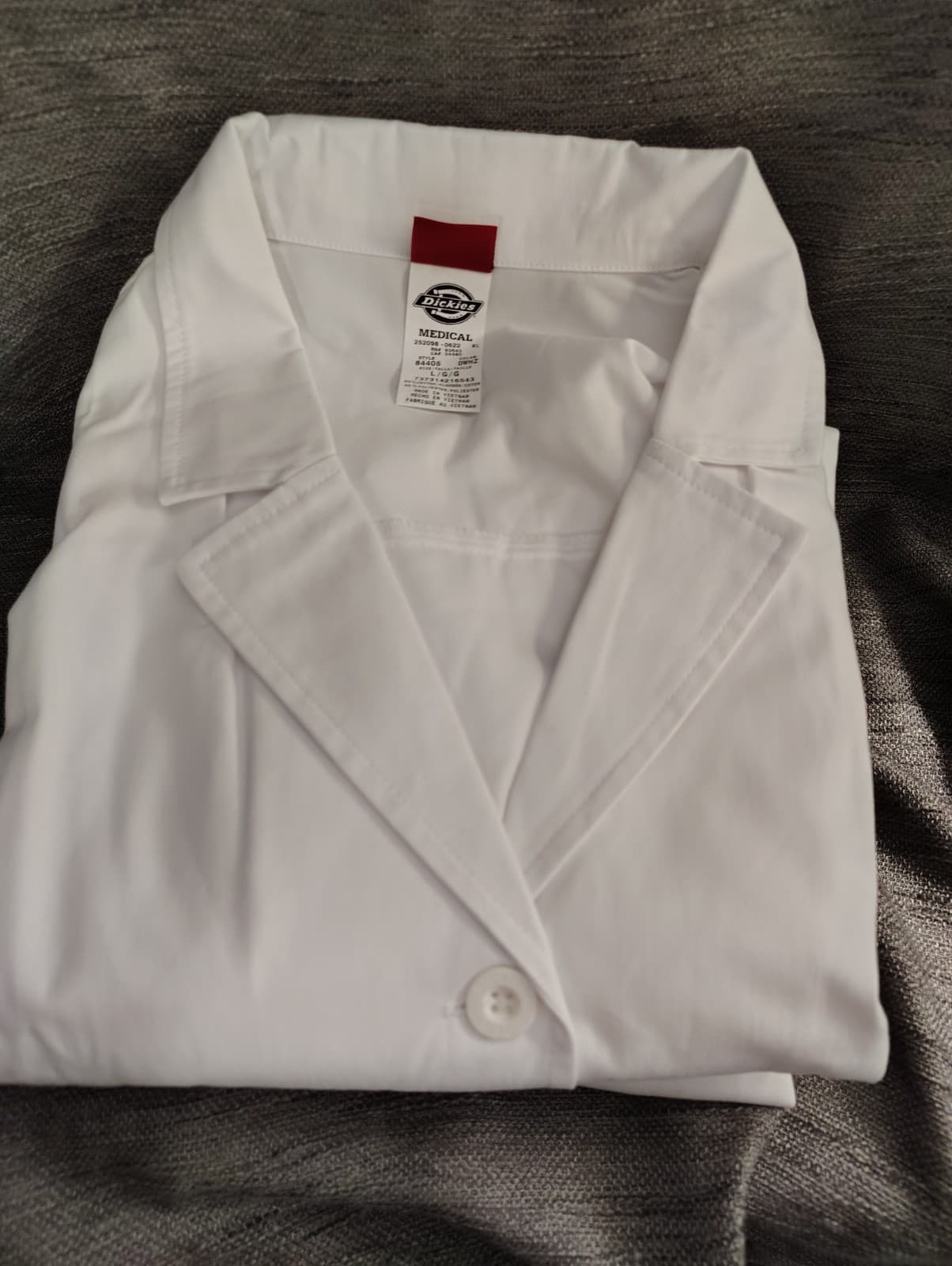 NEW Dickies White Medical Scrubs Jacket, Size Lg - Thumbnail 11