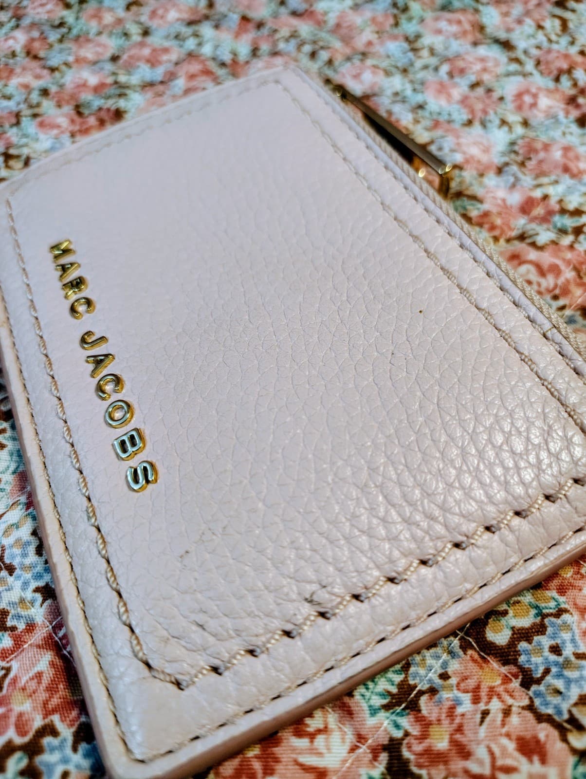 Marc Jacobs Groove Top Zip ID Card Wallet Key Fob Holder, Rose - Thumbnail 4