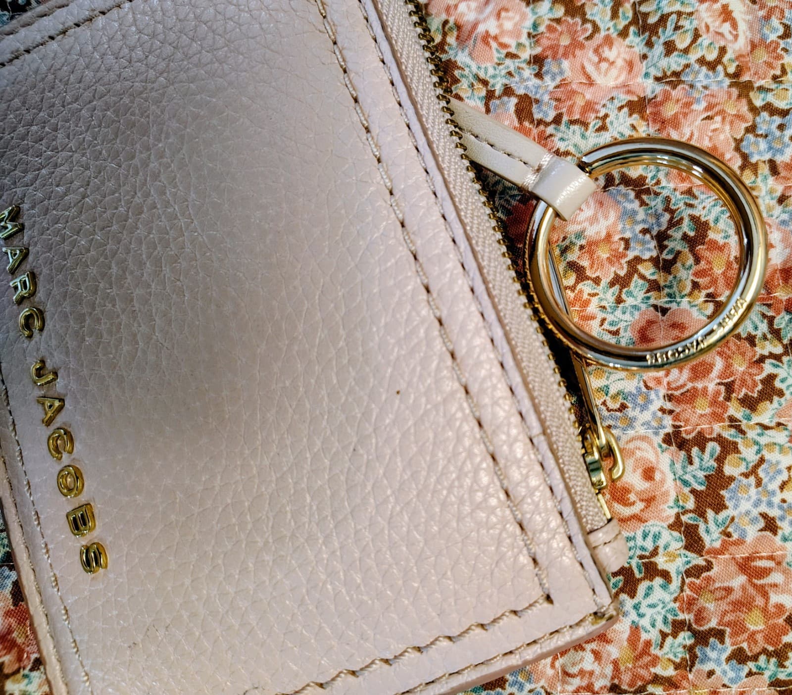 Marc Jacobs Groove Top Zip ID Card Wallet Key Fob Holder, Rose - Thumbnail 9